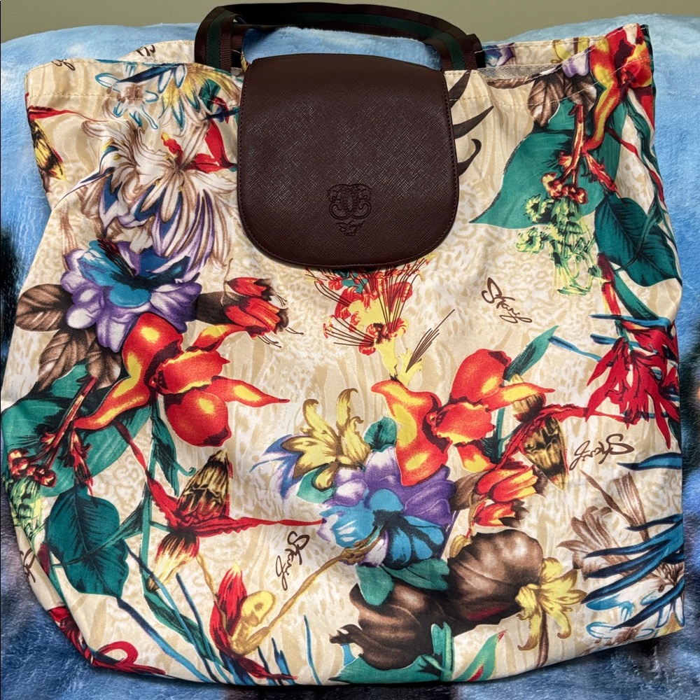 Sharif Nylon Foldable Tote Bag NWOT - Picture 3 of 5